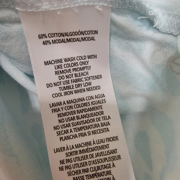 Calvin Klein Blue Leopard Zebra Animal Print Soft Modal Cotton Tank Top L - Picture 6 of 6